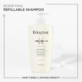 KÉRASTASE shampoo foam texture close-up demonstrating gentle lather benefit