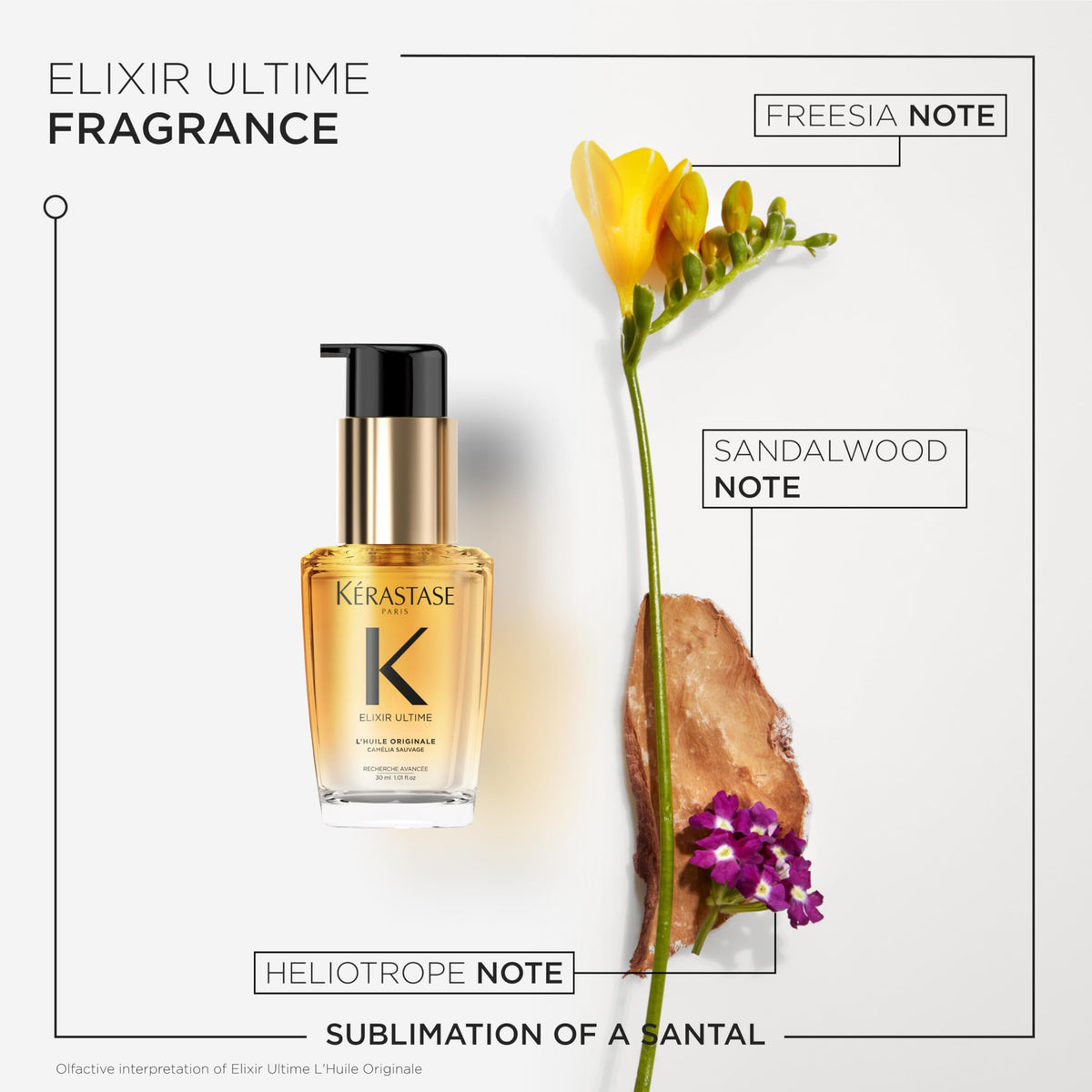 KÉRASTASE oil texture on hand, demonstrates lightweight non-greasy absorption