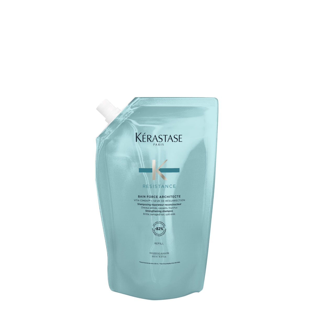 KÉRASTASE refill front label showing product and benefits