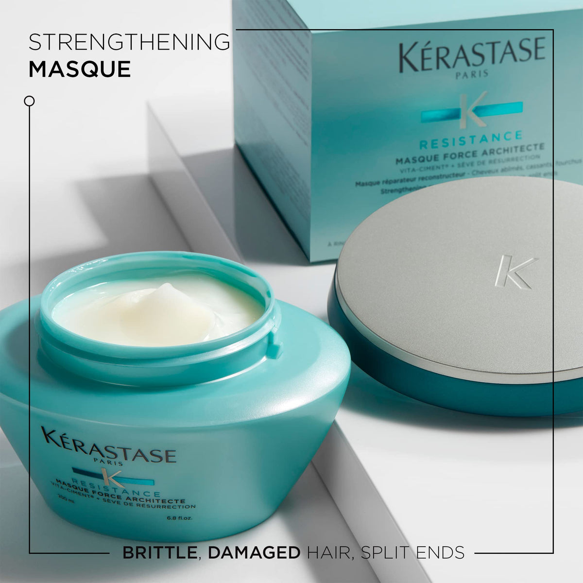 KÉRASTASE close-up of masque texture highlighting creamy reconstructive formula