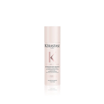 KÉRASTASE front packaging of Fresh Affair dry shampoo showing compact travel size and branding benefits