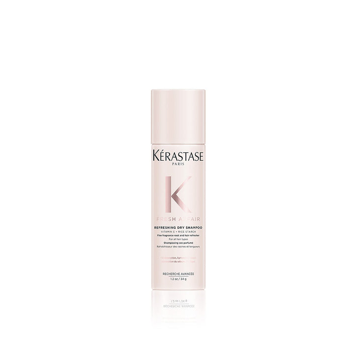 KÉRASTASE front packaging of Fresh Affair dry shampoo showing compact travel size and branding benefits
