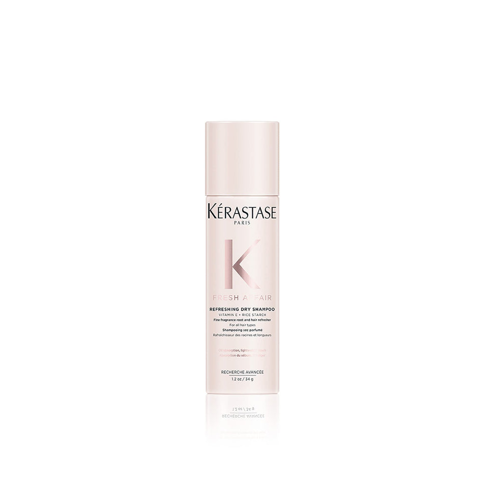 KÉRASTASE front packaging of Fresh Affair dry shampoo showing compact travel size and branding benefits