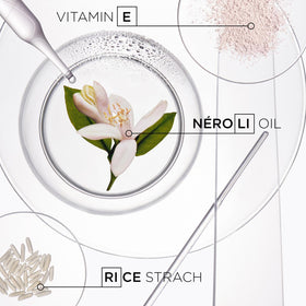 KÉRASTASE rice starch texture macro showing absorbent ingredient for oil control