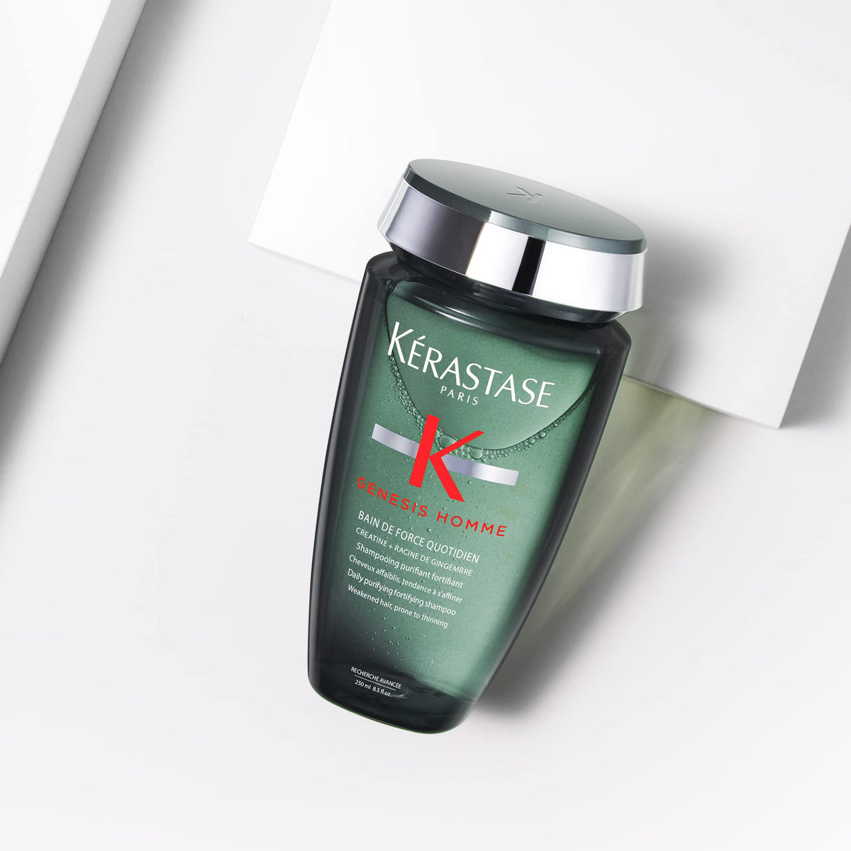 KÉRASTASE Genesis Homme styled hair after wash showing fuller, healthier appearance
