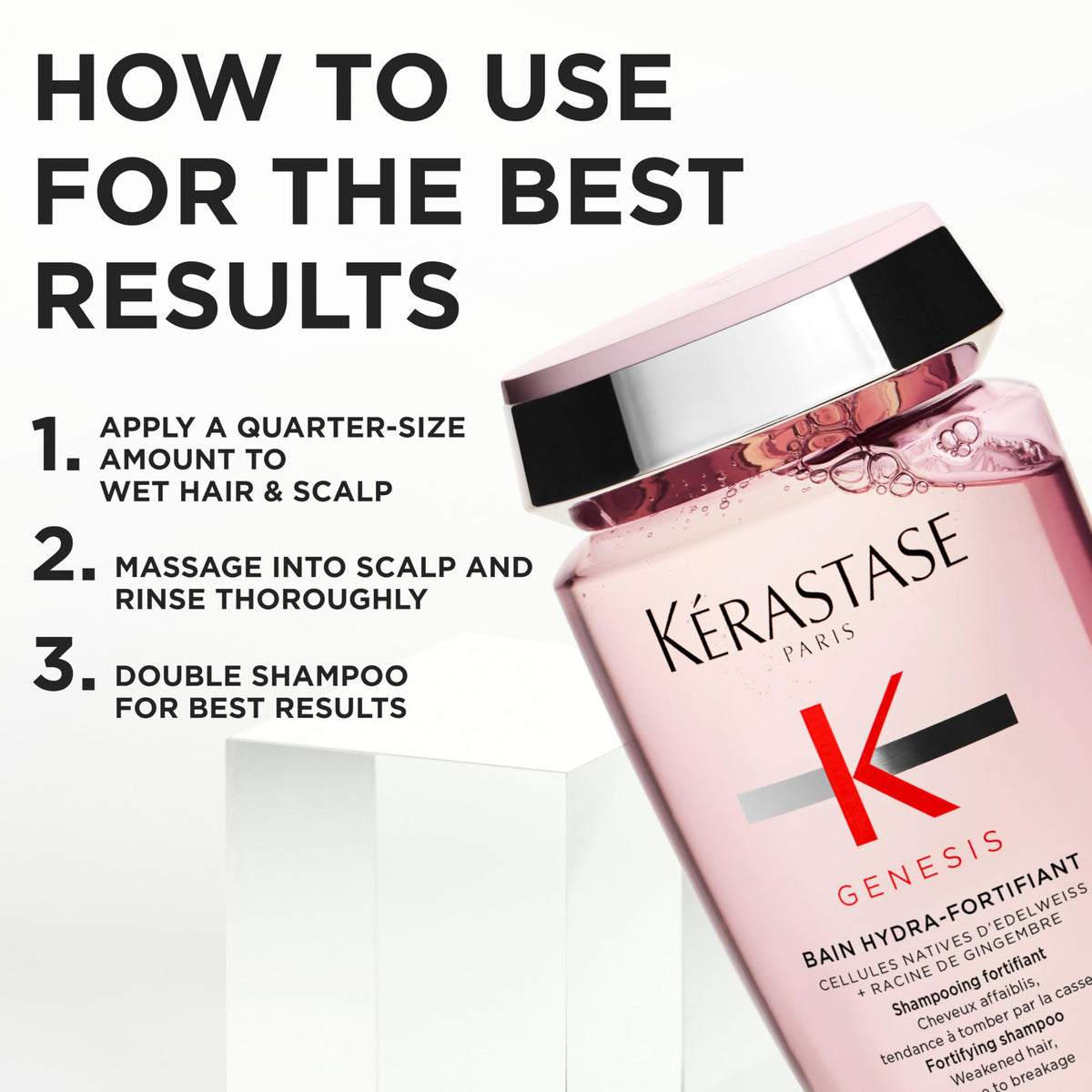 KÉRASTASE edelweiss flower macro highlighting botanical support for hair resilience