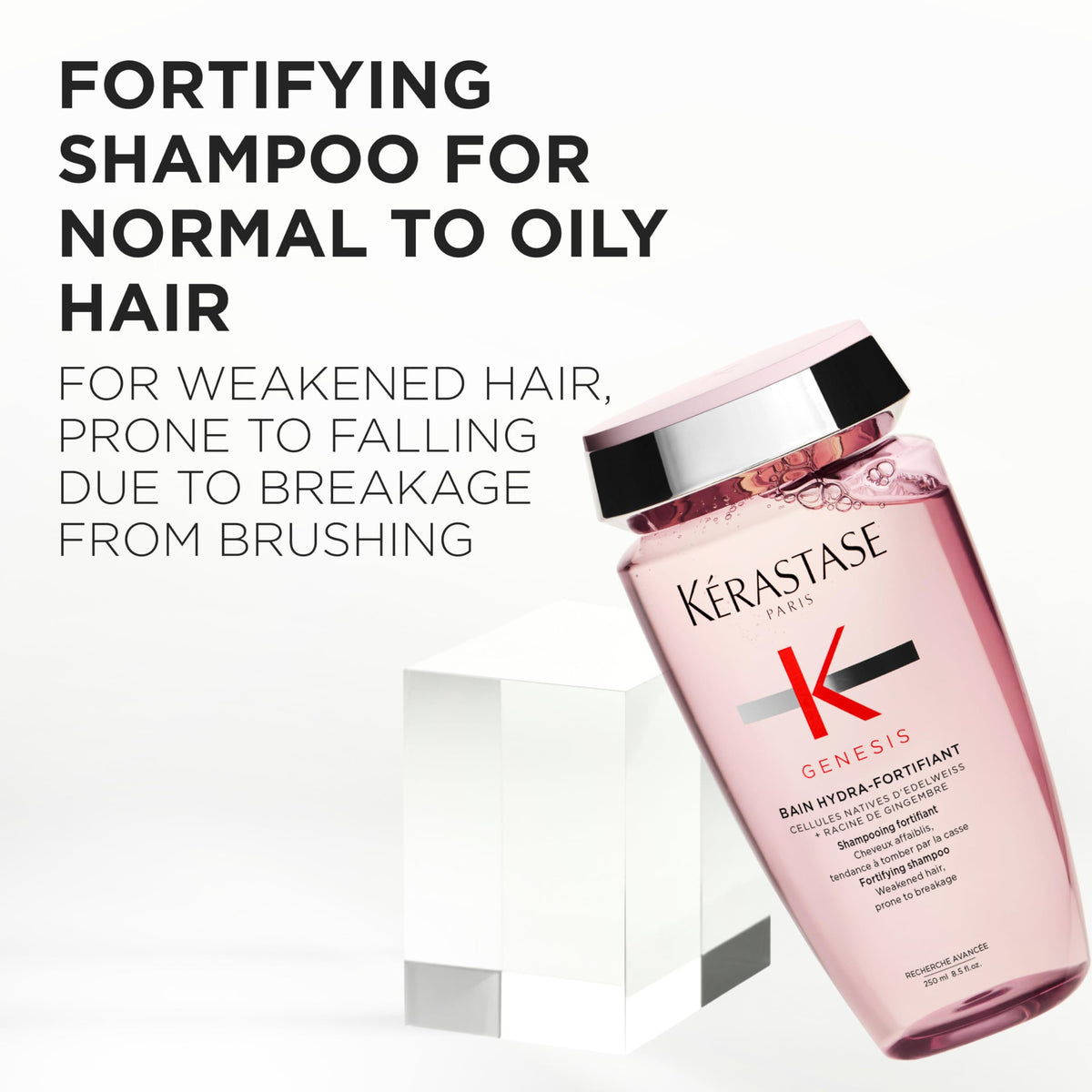 KÉRASTASE close-up of pump dispensing for precise shampoo control and ease