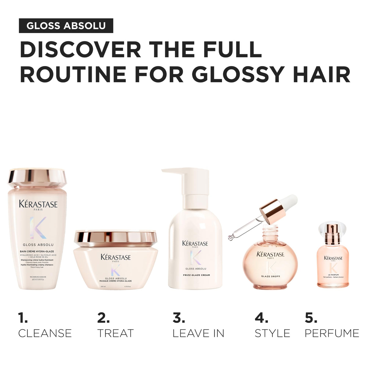 KÉRASTASE on bathroom shelf lifestyle scene showing daily routine benefit