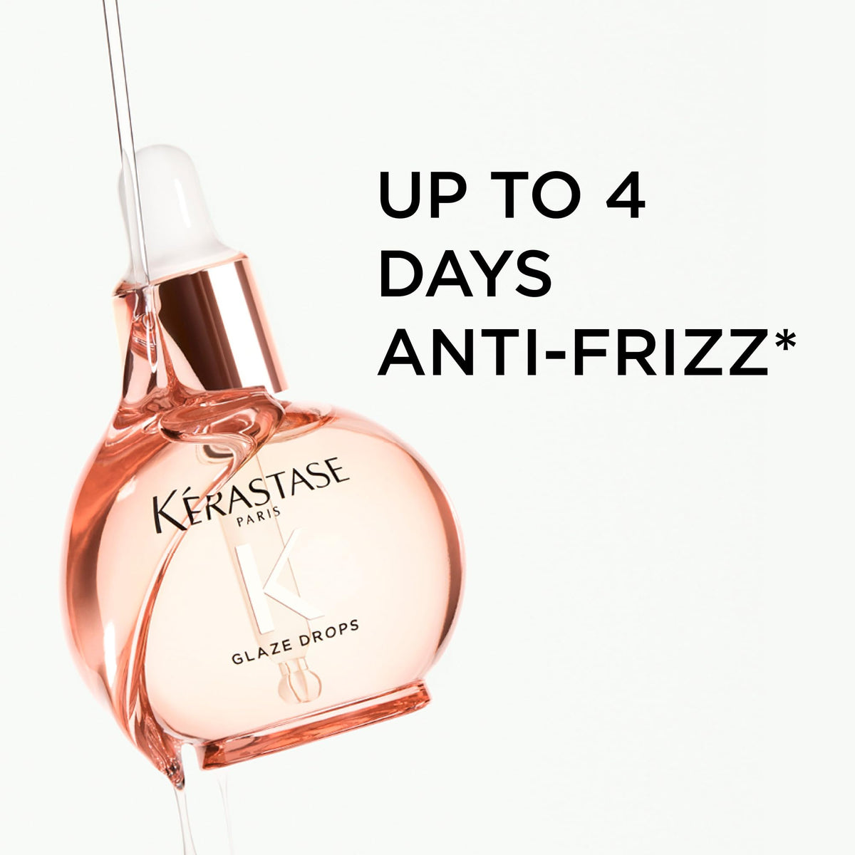 KÉRASTASE ingredients label closeup showing hyaluronic and glycolic acids