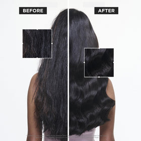 KÉRASTASE ingredients display with wild rose oil and hyaluronic acid for nourishing benefits