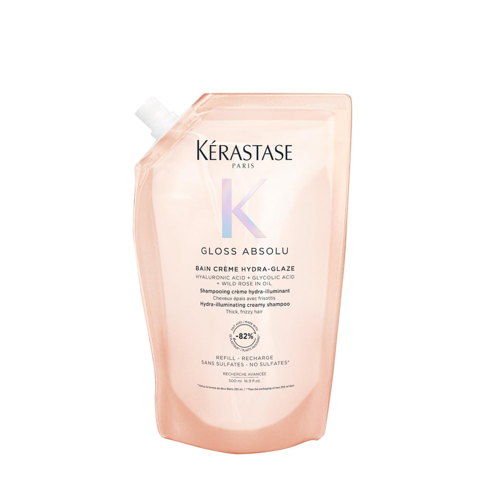 KÉRASTASE refill pouch front view showing packaging and eco benefit