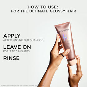KÉRASTASE conditioner paired with Bain Hydra-Glaze for system performance