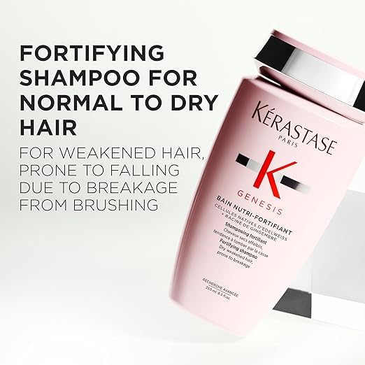 KÉRASTASE shampoo applied to wet hair illustrating in-shower use