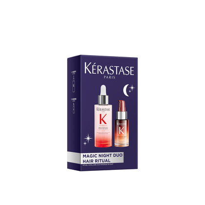 KÉRASTASE front packaging of the Magic Night two-piece set showing products neatly