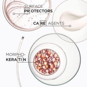 KÉRASTASE applying mask to damp hair for easier detangling