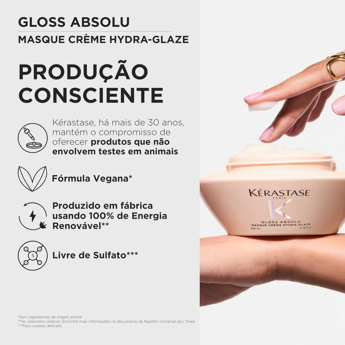 KÉRASTASE creamy texture close-up showing rich hydration benefit