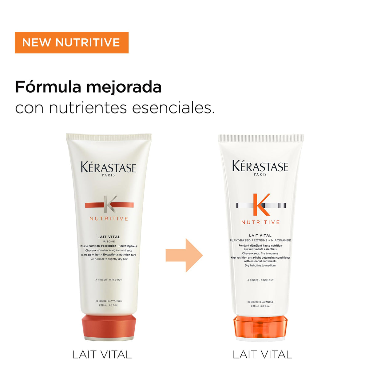 KÉRASTASE label close-up emphasizing product name and formulation benefits