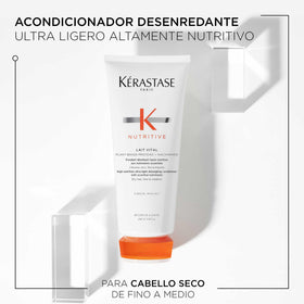 KÉRASTASE creamy milky texture on palm demonstrating lightweight hydrating feel