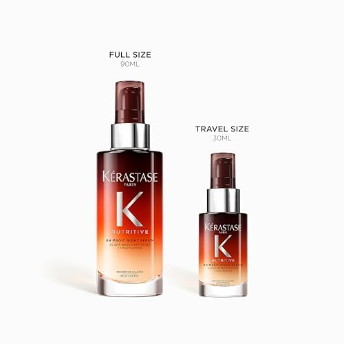 KÉRASTASE morning result showing shiny, detangled hair after overnight treatment