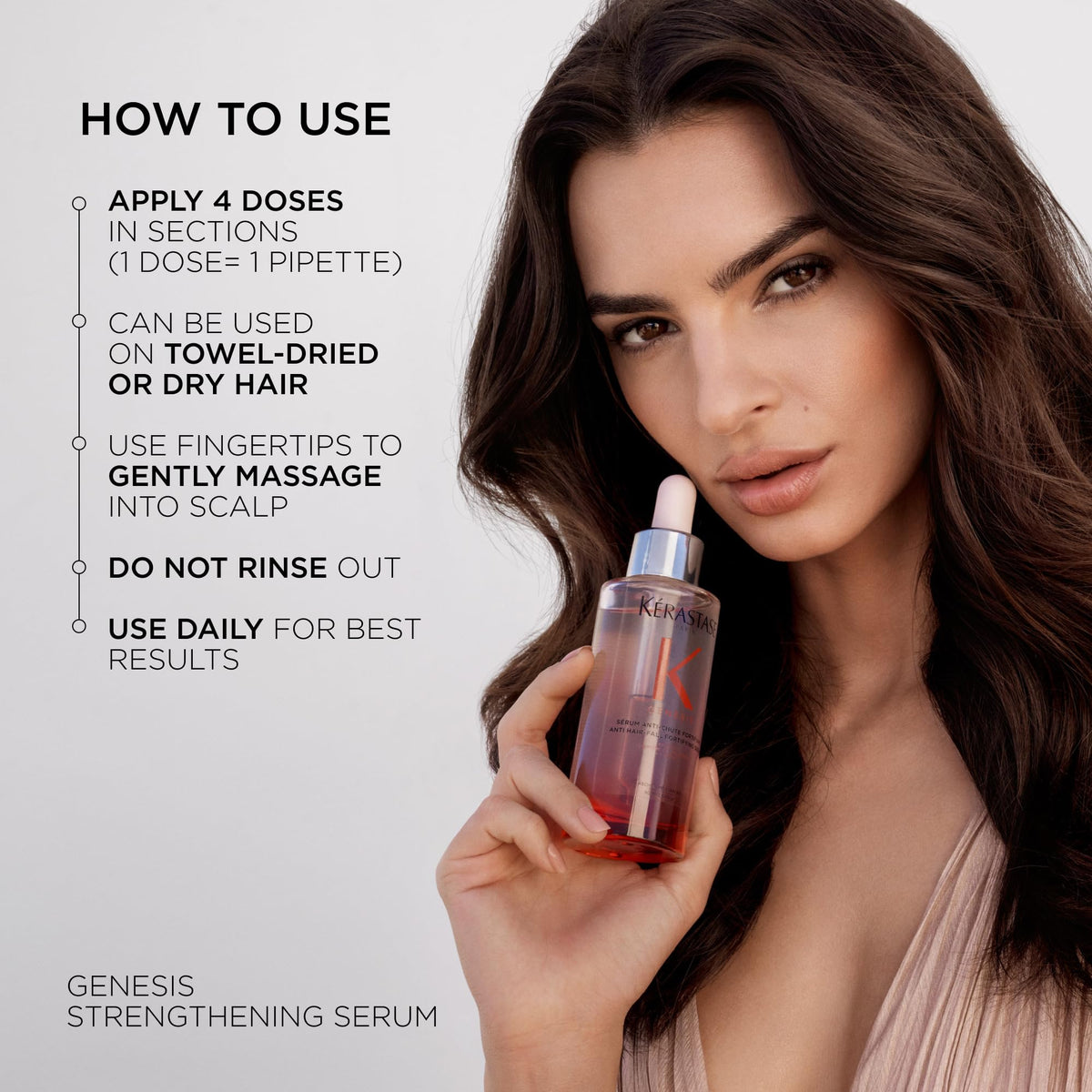 KÉRASTASE Nutritive 8H serum smoothed through lengths to hydrate and detangle