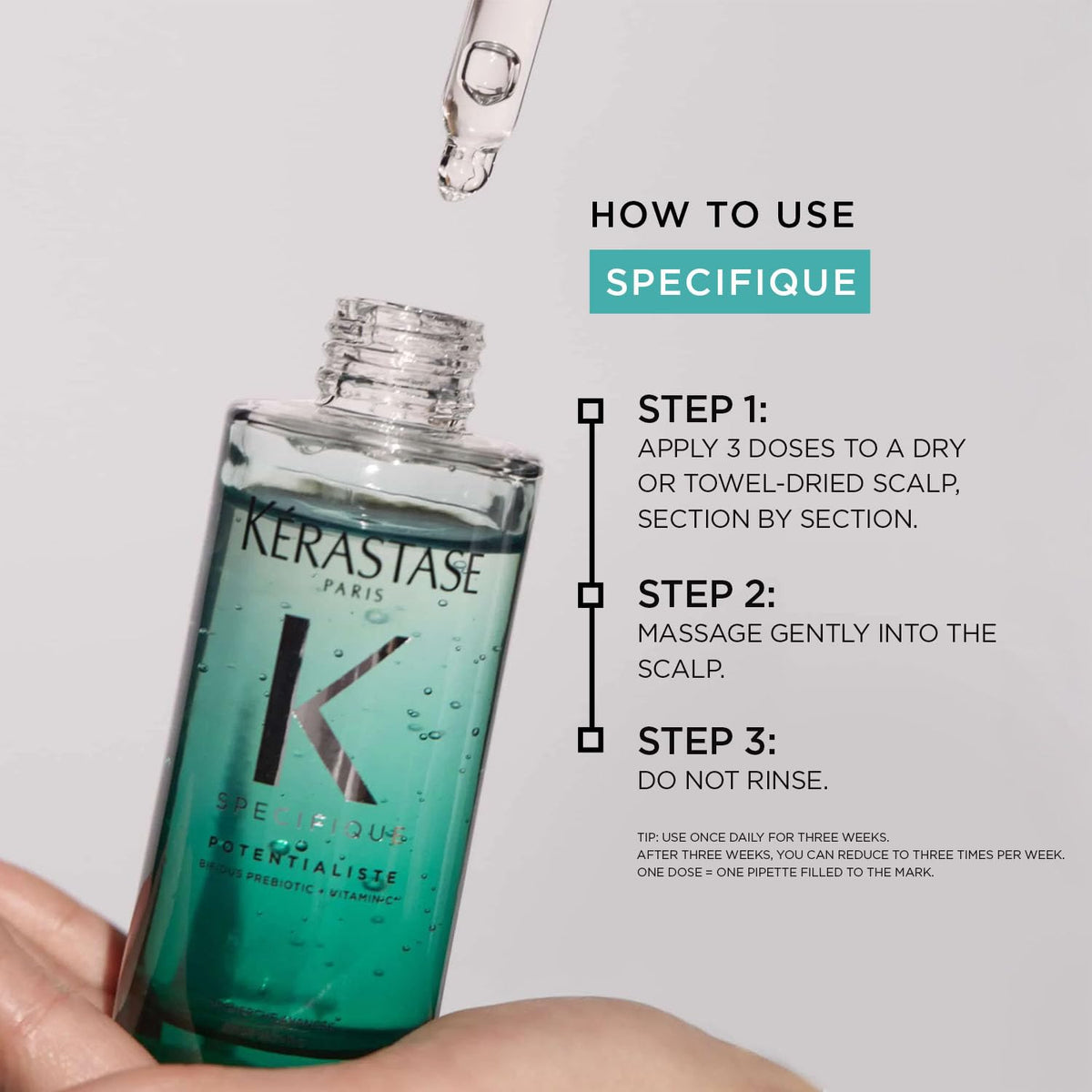 KÉRASTASE serum with Bain Divalent and Masque Rehydrant for routine synergy