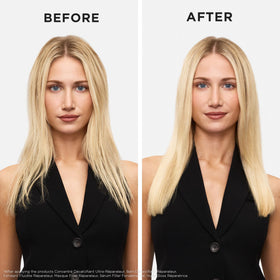 KÉRASTASE applied to damp hair before blow-dry for protection benefit