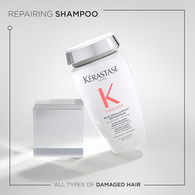 KÉRASTASE application in shower demonstrating easy use and improved product absorption