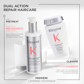 KÉRASTASE back label close-up showing directions and ingredient benefits