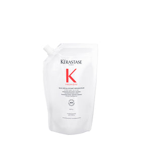 KÉRASTASE front packaging showing bottle and refill, presents premium refill benefit