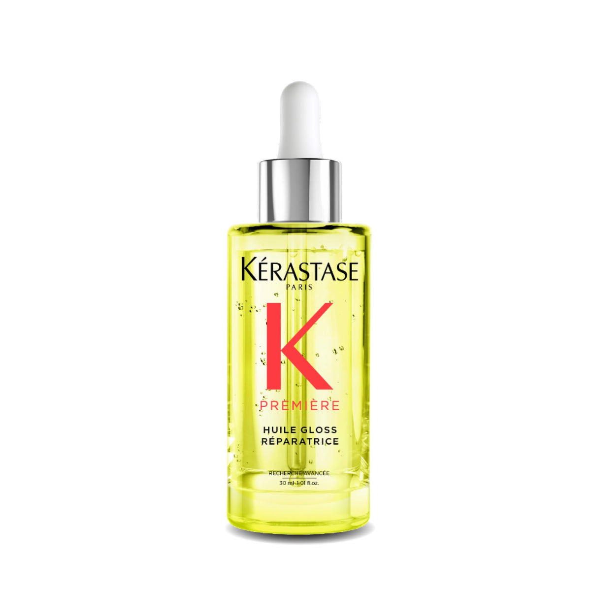 KÉRASTASE bottle front view showing sleek design and 30 ml size benefit