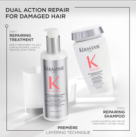 KÉRASTASE ingredient display with citric acid emphasizing decalcifying benefit
