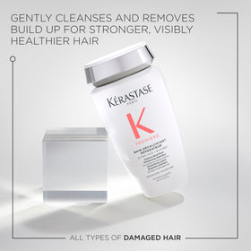 KÉRASTASE pump and cap detail highlighting easy dispensing benefit