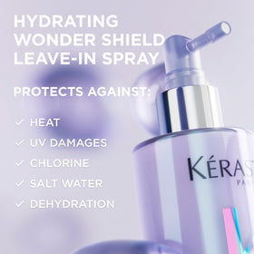 KÉRASTASE pump detail of leave-in bottle for controlled application and convenience