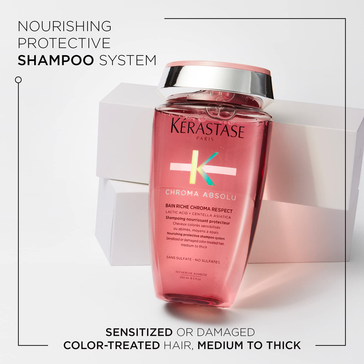 KÉRASTASE pump and cap detail highlighting user-friendly dispensing