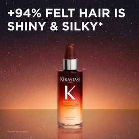 KÉRASTASE serum placed on vanity set in a nighttime routine lifestyle setting