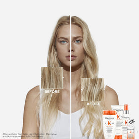 KÉRASTASE close-up of the serum pump highlighting easy precise application benefit