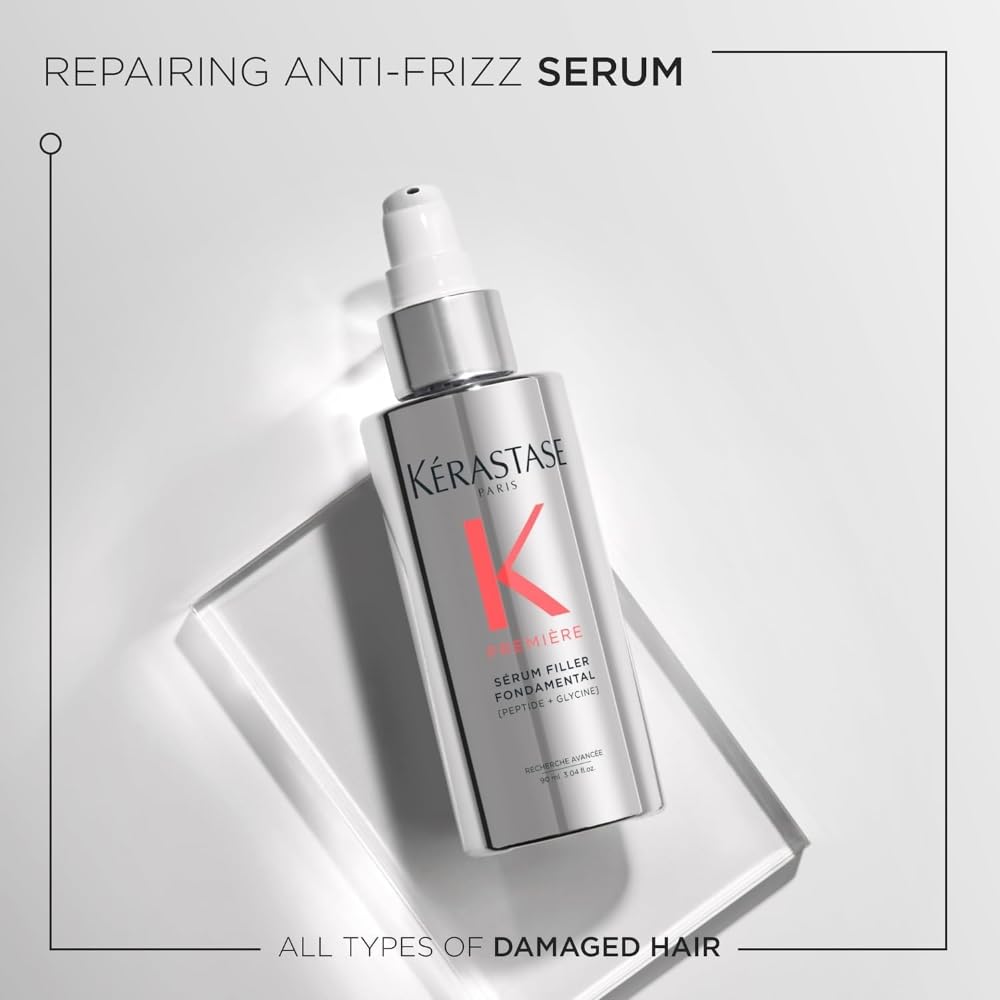 KÉRASTASE close-up of serum texture, lightweight absorption for smooth hair