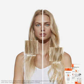 KÉRASTASE close-up of texture and plant proteins emphasizing nourishment
