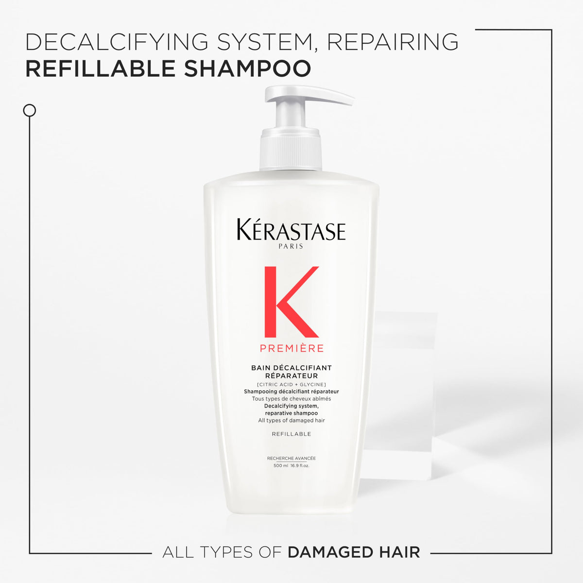 KÉRASTASE in-shower application showing lather and effective mineral removal benefit