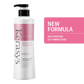Kerasys before and after hair texture comparison showing smoother results
