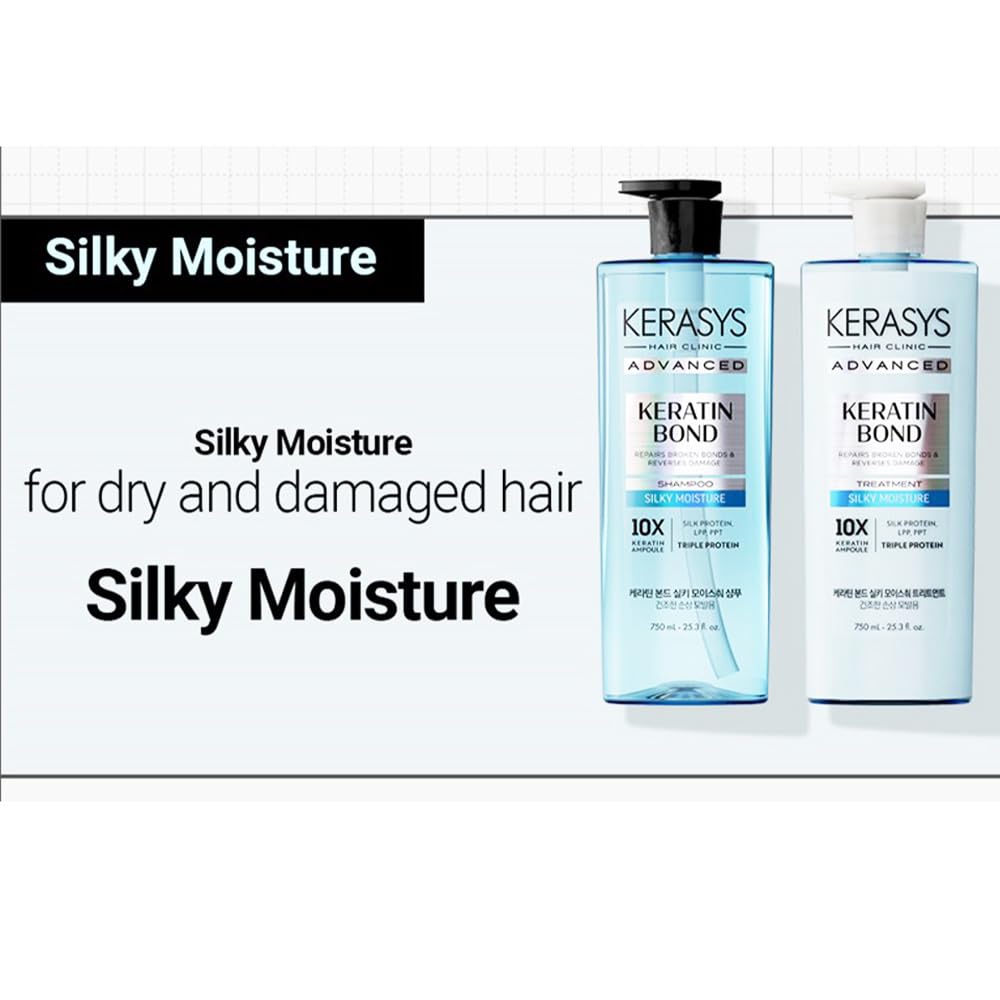 Kerasys in-use on wet hair illustrating application and improved manageability