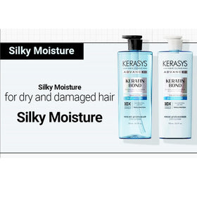 Kerasys in-use on wet hair illustrating application and improved manageability