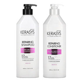Kerasys repair set front packaging showing both bottles and benefits