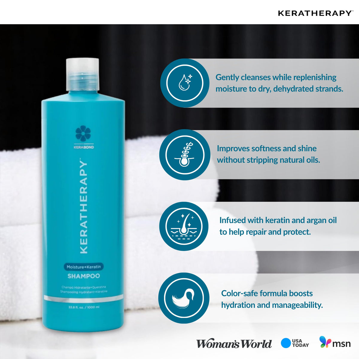 KERATHERAPY aloe vera and willow bark ingredients shown for soothing benefit