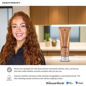 KERATHERAPY before and after split ends visual reducing appearance and frizz