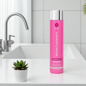 KERATHERAPY close-up lather texture highlighting gentle cleanse