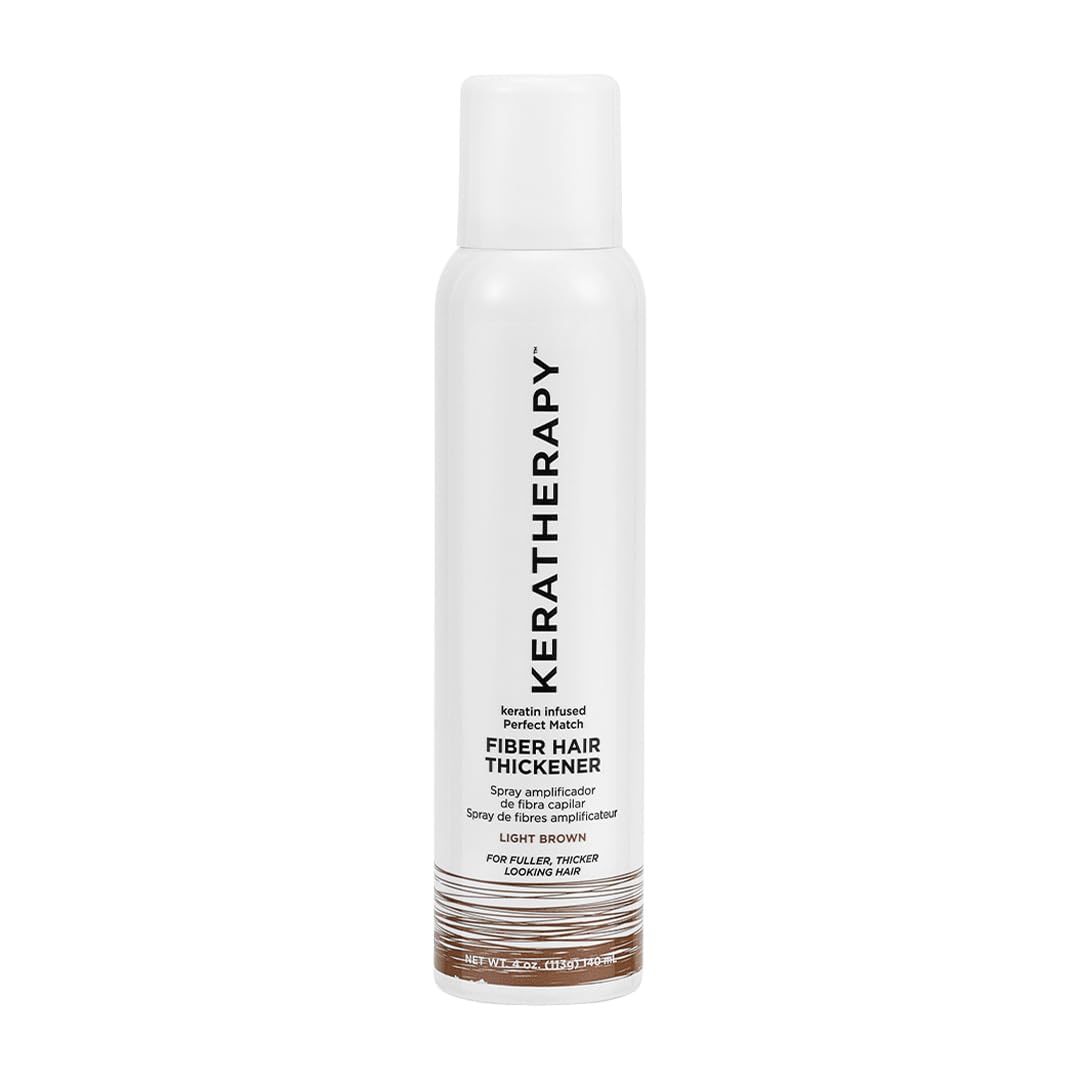 KERATHERAPY front packaging showing light brown bottle and label benefits