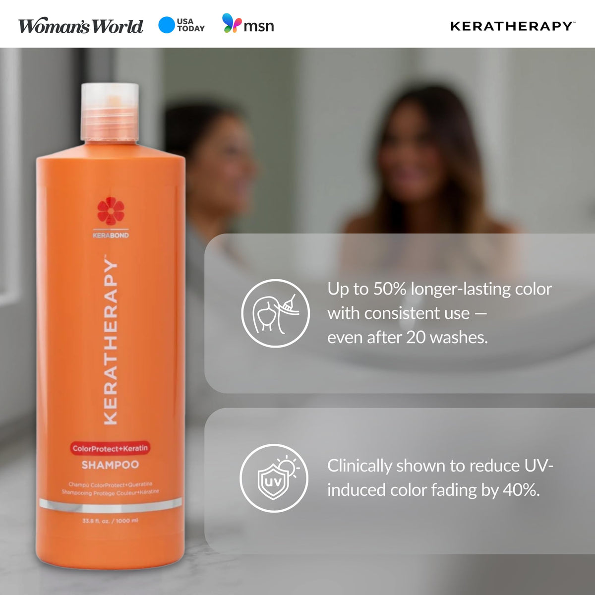 KERATHERAPY mango fusion lather in hand for gentle cleansing