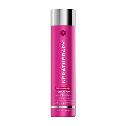 KERATHERAPY front bottle view showing volume shampoo and brand