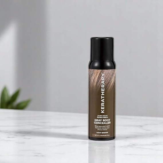 Keratherapy spray nozzle close-up demonstrating even mist application benefit